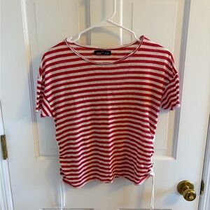 MICHI Red and White Striped Tee